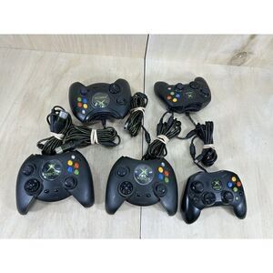 Microsoft Xbox Original Controller Bundle Lot Of 5 Total (Controllers Only)